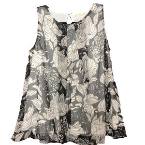 Relished  Black & White Floral Cecelia Top